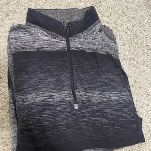 Lululemon Athletica Black and Gray Zip Up Sweater